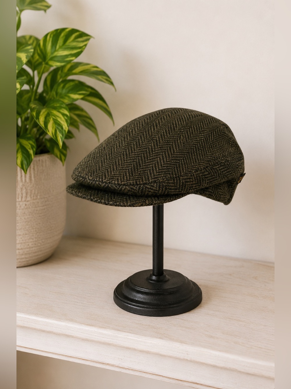 Mucros Weavers‎ Driving Cap Men's Newsboy 8-Piece Flat Hat 100% Tweed Wool